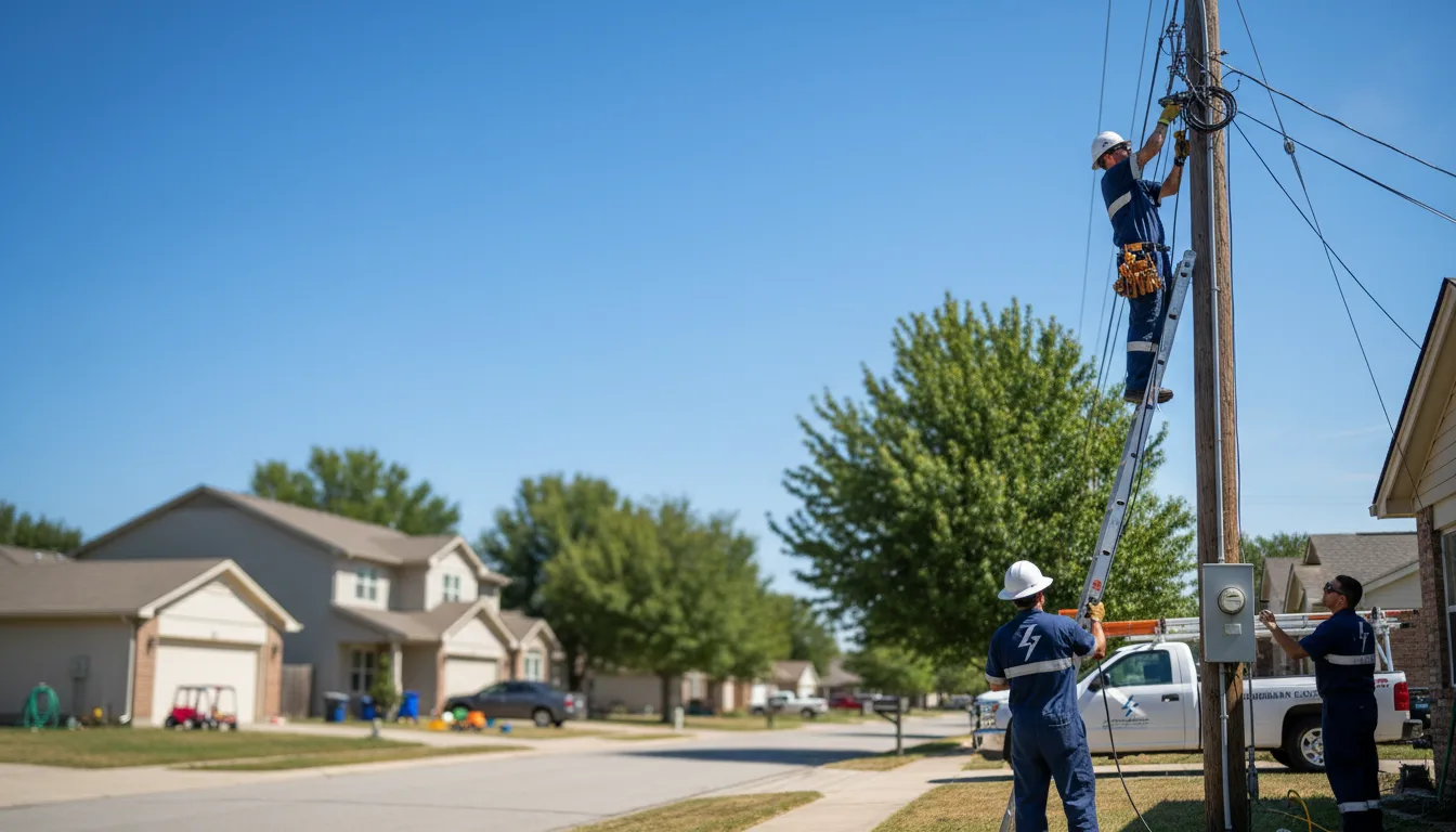 Residential electrician providing installation services in Brighton, MO